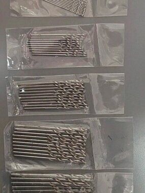 HSS Titanium Coated Twist Drill Bits Set Mini, Multiple Packs in Plastic Sleeves